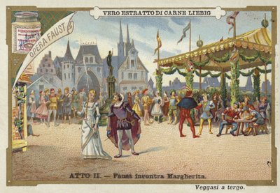 Scene fra Faust, en opera af Charles Gounod af European School